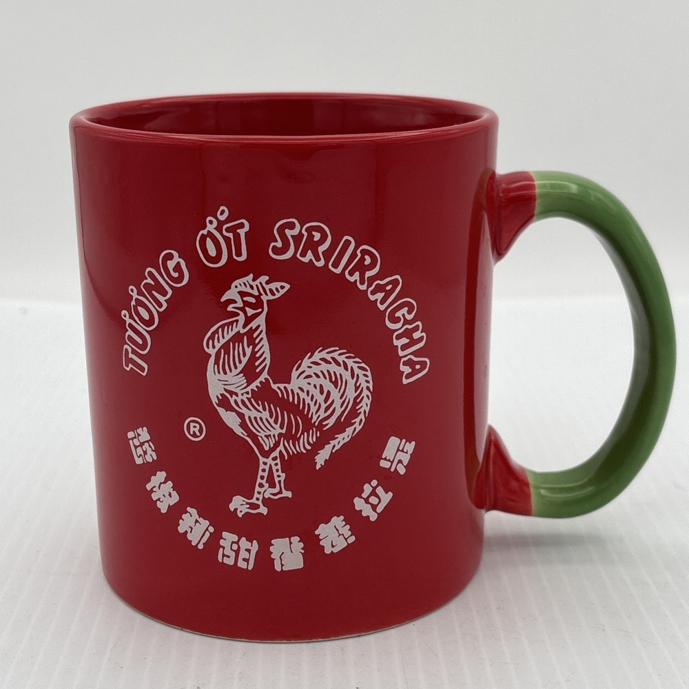 I Put Sriracha on my Sriracha - 20oz. Large Coffee/Tea Mug - Red/Green Rooster